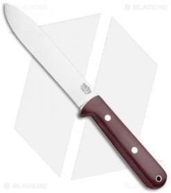 Bark River Kephart Fixed Blade Knife Burgundy Micarta (5" Satin 3V)