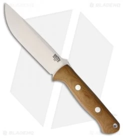 Bark River Knives Bravo 1.25 Fixed Blade Natural Canvas Micarta (5" A2 Satin)