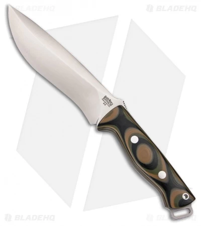 Bark River Knives Bravo Strike Force Knife Tan Camo G-10 (6.75" Satin)