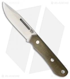 Bark River Knives Springbok II Fixed Blade Green Canvas Micarta (4.25" Satin)