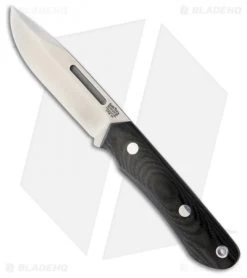 Bark River Knives Springbok II Fixed Blade Black Canvas Micarta (4.25" Satin)