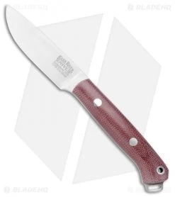 Bark River Little Creek Burgundy Micarta (2.5" Satin Cru Wear) 01-061M-Bu
