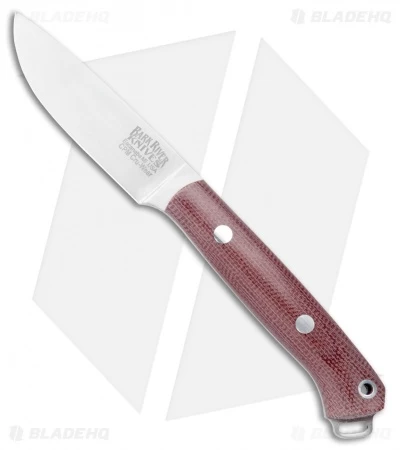 Bark River Little Creek Burgundy Micarta (2.5" Satin Cru Wear) 01-061M-Bu