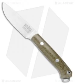 Bark River Little Creek Green Canvas Micarta (2.5" Satin Cru Wear) 01-061M-GC