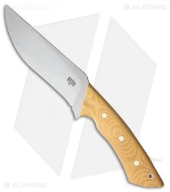 Bark River Los Lobos Utility Fighter Knife Antique Ivory Micarta (6.5" Satin)