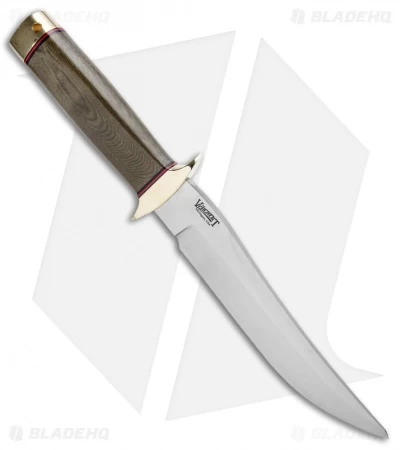 Bark River MACV-SOG Recondo Fixed Blade Knife Green Linen Micarta (7.1" Satin) - Image 2