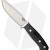 Bark River Matterhorn Fixed Blade Knife Black Canvas Micarta (4.5" Satin)