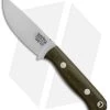 Bark River Bravo Micro Fixed Blade OD Green Canvas Micarta (2.25" Satin CPM-154)