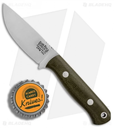 Bark River Bravo Micro Fixed Blade OD Green Canvas Micarta (2.25" Satin CPM-154) - Image 4