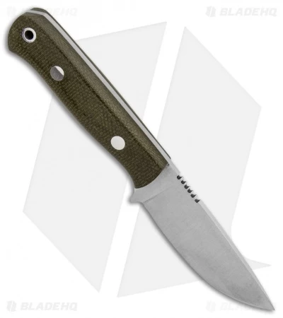 Bark River Bravo Micro Fixed Blade OD Green Canvas Micarta (2.25" Satin CPM-154) - Image 2