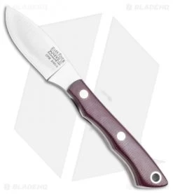 Bark River Micro Canadian S45VN Fixed Blade Knife Burgundy Micarta (2.10" Satin)