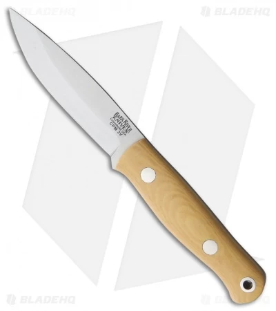 Bark River Mini Bushcrafter Fixed Blade Antique Ivory Micarta (2.625" Satin)