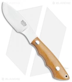 Bark River Mini Canadian Fixed Blade Knife Natural Micarta (2.1" Satin 3V)