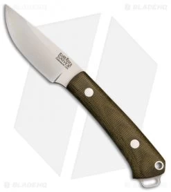 Bark River Mini Fox River Fixed Blade Knife Green Canvas Micarta (2.875" A-2)