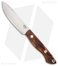 Bark River Mini Kalahari Fixed Blade Knife Antique Stag (3.75"Satin)