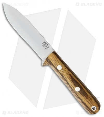 Bark River Mini Kephart Fixed Blade Knife Bocote Wood (3.75" Satin)