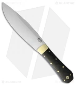 Bark River Mini Rogue Fixed Blade Knife Black Canvas Micarta (4.75" Satin)