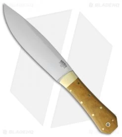 Bark River Mini Rogue Fixed Blade Knife Natural Canvas Micarta (5.5" Satin)