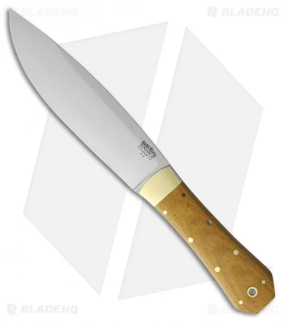 Bark River Mini Rogue Fixed Blade Knife Natural Canvas Micarta (5.5" Satin)