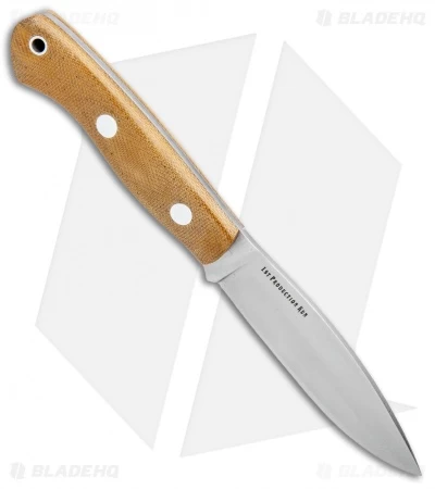 Bark River Mini Tundra Fixed Blade Knife Elmax Natural Micarta (4" Satin) - Image 2