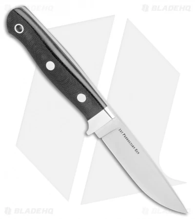 Bark River Mountaineer II Fixed Blade Knife Black Micarta (3.5" Satin) - Image 2