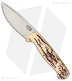 Bark River North Country EDC Fixed Blade Knife Antique Stag (3.5" A-2)