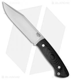 Bark River Ranch Hand Fixed Blade Knife Black Canvas Micarta (5.5" Satin)