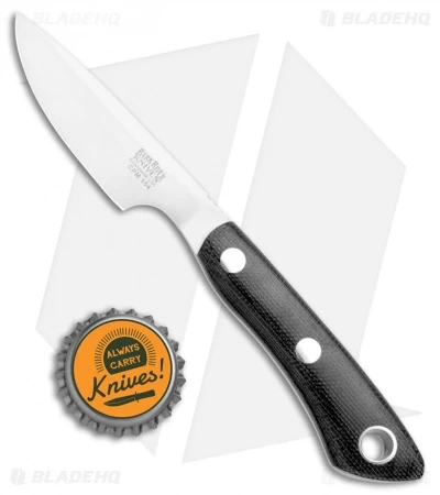 Bark River Rascal II Fixed Blade Knife Black Canvas Micarta (3.1" Satin) - Image 4