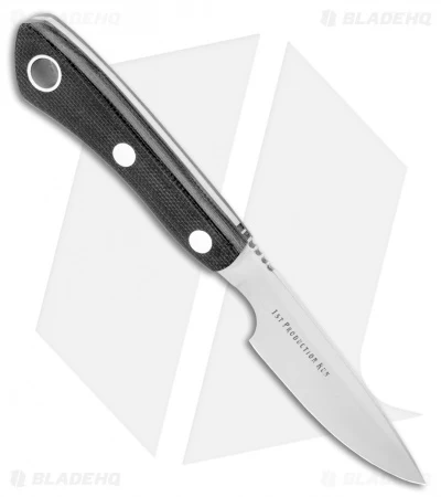 Bark River Rascal II Fixed Blade Knife Black Canvas Micarta (3.1" Satin) - Image 2