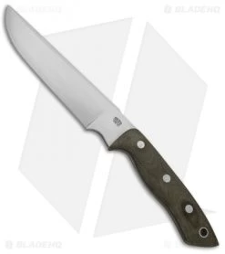 Bark River STS-7.5 Fixed Blade Knife Green Canvas Micarta (7.5" Satin)