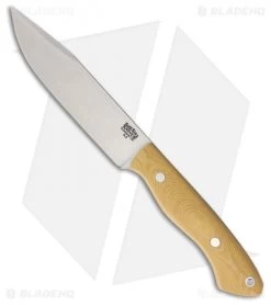 Bark River Sahara Hunter Fixed Blade Knife Antique Ivory Micarta (5" Satin)