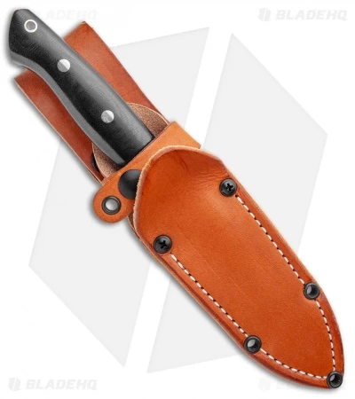 Bark River Sandstorm Fixed Blade Knife Black Canvas Micarta (5" Satin) - Image 3