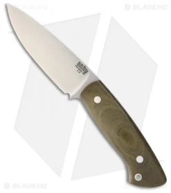 Bark River Santos Fixed Blade Knife Green Canvas Micarta (4.125" Satin)
