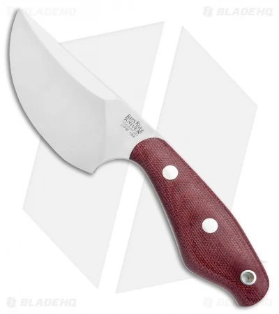 Bark River Skeleton Occipital Fixed Blade Knife Burgundy Micarta (3.25" Satin)
