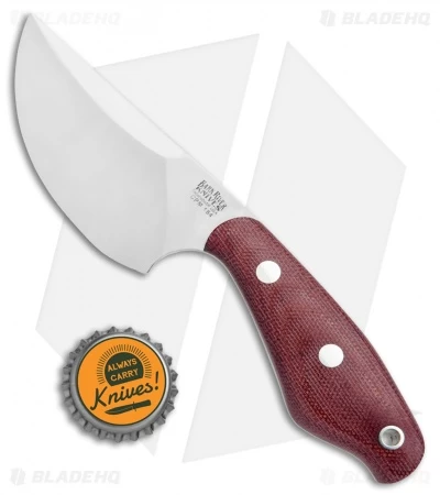 Bark River Skeleton Occipital Fixed Blade Knife Burgundy Micarta (3.25" Satin) - Image 4