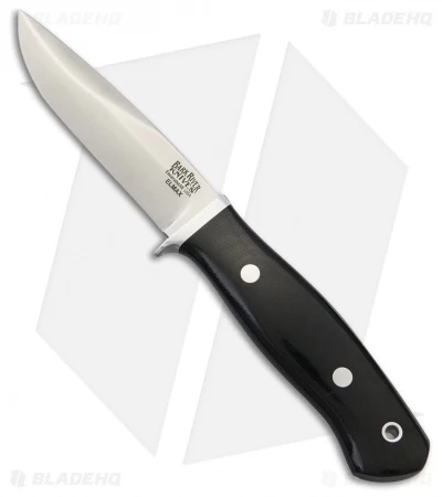 Bark River Snowy River Fixed Blade Knife Black Canvas Micarta (3.75" Satin)