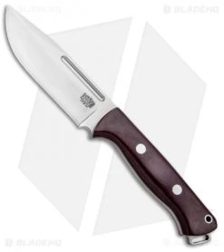 Bark River Squad Leader Fixed Blade Knife Burgundy Micarta (4.6" Satin 3V)