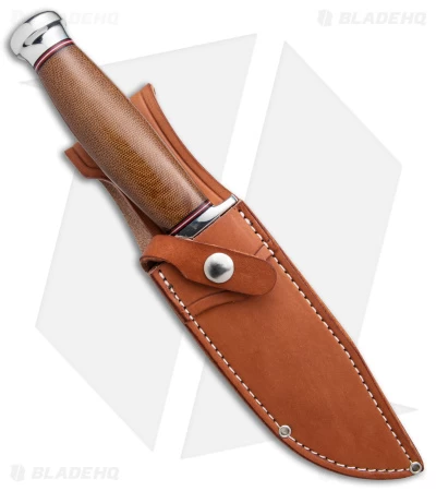 Bark River Teddy Fixed Blade Knife Natural Canvas Micarta (6.25" Satin) - Image 3