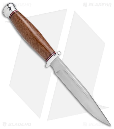 Bark River Teddy Fixed Blade Knife Natural Canvas Micarta (6.25" Satin) - Image 2