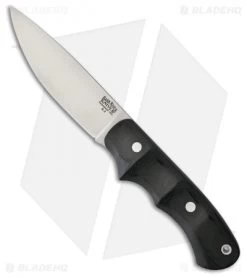 Bark River Trakker Companion Fixed Blade Black Canvas Micarta (4.125" Satin)