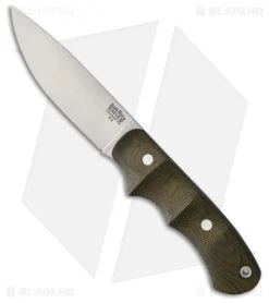 Bark River Trakker Companion Fixed Blade Green Canvas Micarta (4.125" Satin)