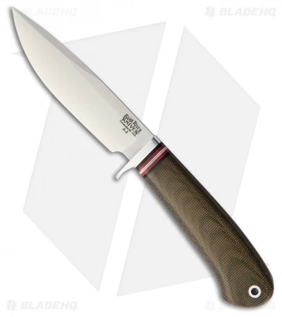 Bark River Ultra Lite Hunter 2 Fixed Blade Knife Green Micarta (4.125" Satin)