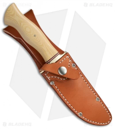 Bark River Vest Pocket Bowie D Fixed Blade Knife Ivory Micarta (5.375" Satin) - Image 3