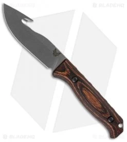 Benchmade Hunt 15004 Saddle Mountain Skinner Knife W/ Gut Hook Wood (4.2" SW)
