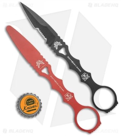 Benchmade SOCP Knife W/ Trainer Blade 178SBK-COMBO Black Sheath (3.22" Serr) - Image 9