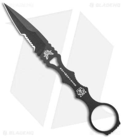 Benchmade SOCP Knife W/ Trainer Blade 178SBK-COMBO Black Sheath (3.22" Serr) - Image 4