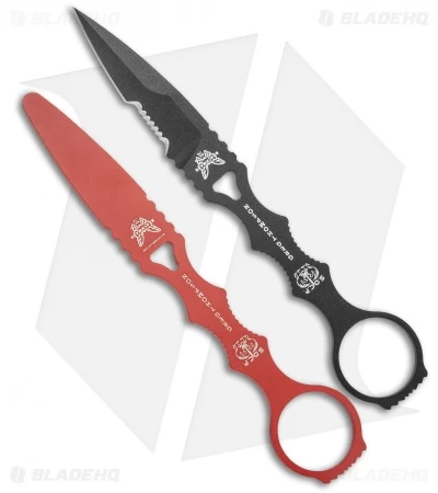 Benchmade SOCP Knife W/ Trainer Blade 178SBK-COMBO Black Sheath (3.22" Serr) - Image 3