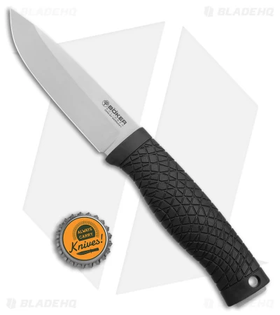 Boker Bronco Fixed Blade Knife Black TPE (4.4" Satin 3V) 121504 - Image 4