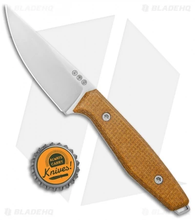 Boker Daily Knives AK1 Fixed Blade Knife Mustard Micarta (3" Satin) 120502 - Image 4