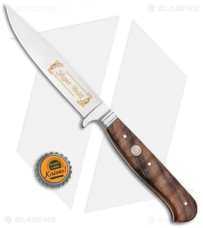 Boker Jager Gold Nicker 11 Fixed Blade Knife Walnut Wood (4.4" Satin) 121534 - Image 4